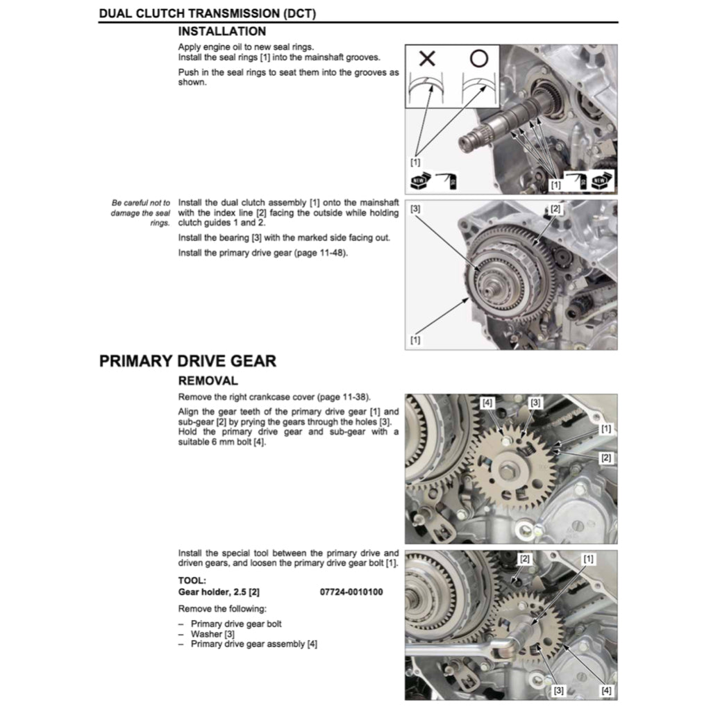 HONDA ADV 750 ADV750 / XADV 750 XADV750 (2017-2024) SERVICE WORKSHOP MANUAL + PARTS CATALOGUE + OWNER MANUAL - Image 7