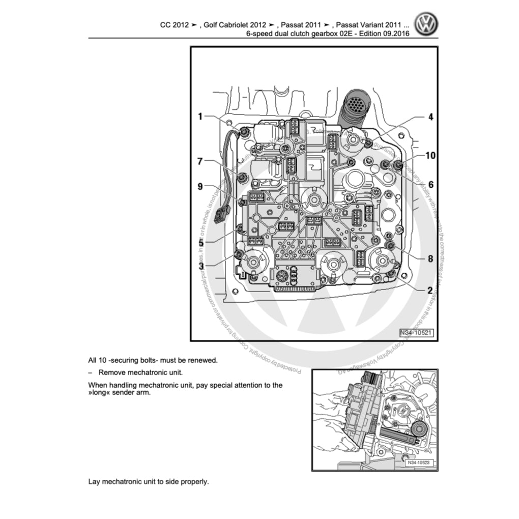 VW AUTOMATIC TRANSMISSION SERVICE REPAIR WORKSHOP MANUAL - Image 10