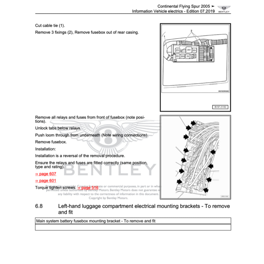 BENTLEY CONTINENTAL FLYING SPUR W12 (2005-2013) SERVICE WORKSHOP MANUAL - Image 10