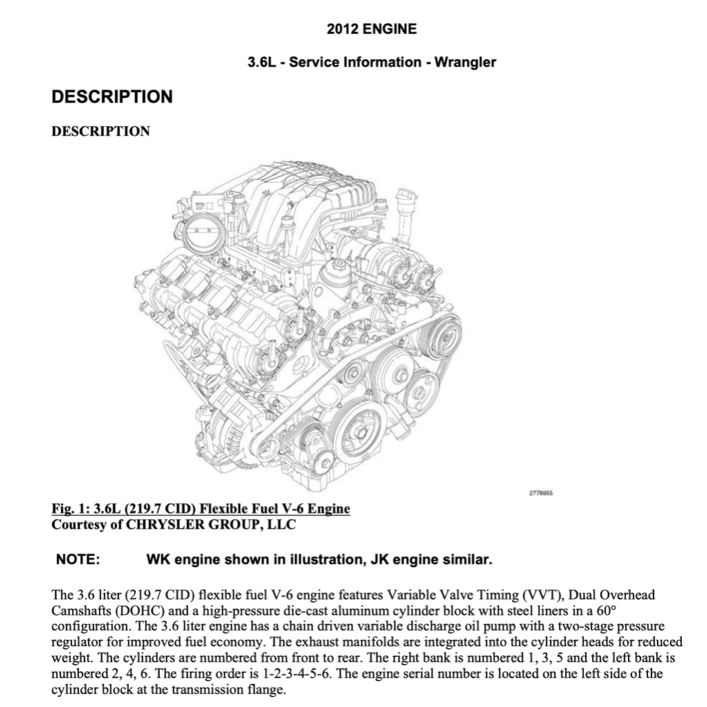 JEEP WRANGLER JK (2007-2017) SERVICE WORKSHOP MANUAL + PARTS CATALOGUE - Image 4