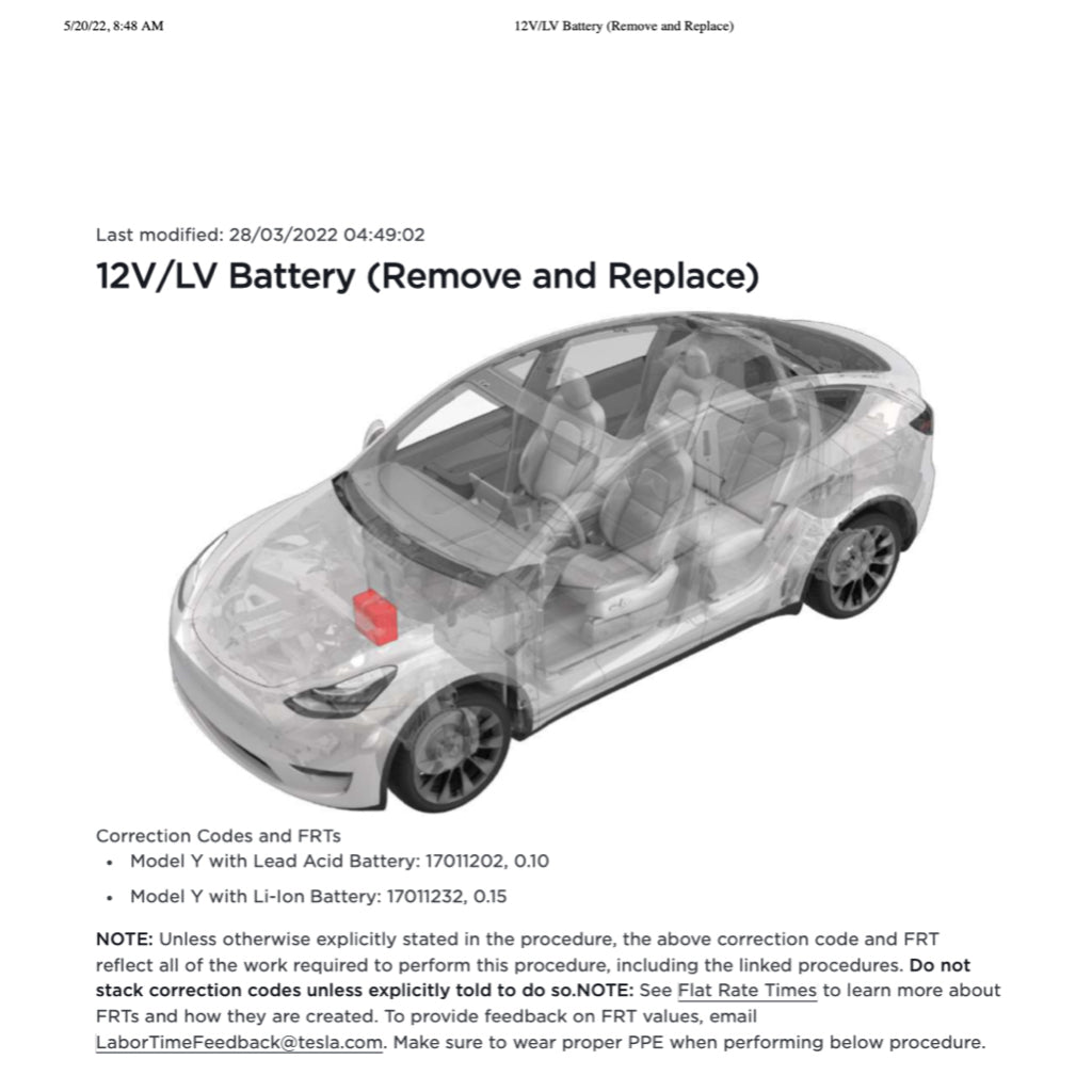 TESLA MODEL Y (2020+) SERVICE WORKSHOP MANUAL - Image 9