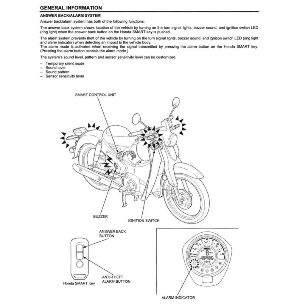 HONDA C125 SUPER CUB (2019+) SERVICE WORKSHOP MANUAL + PARTS CATALOGUE + OWNER'S MANUAL - Image 10