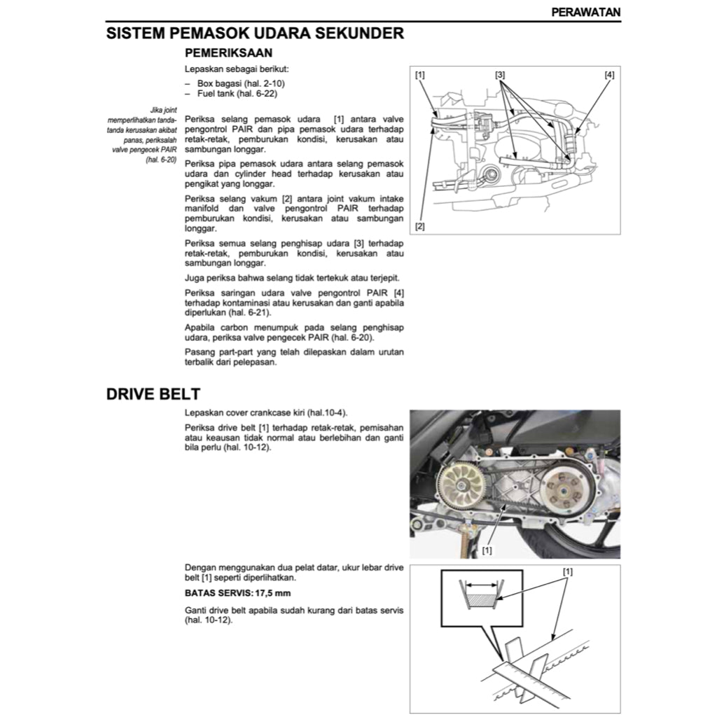 HONDA SPACY 110 NSC110 (2011-2018) SERVICE WORKSHOP MANUAL+PARTS CATALOGUE+OWNER MANUAL - BAHASA INDONESIA - Image 6