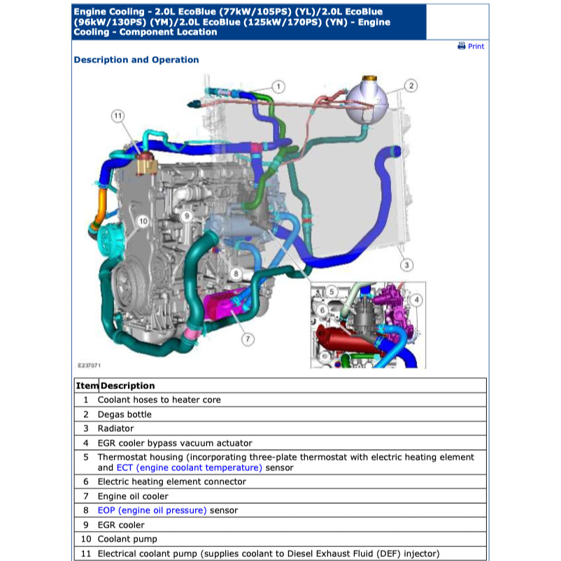 FORD RANGER T6 (2019-2021) SERVICE WORKSHOP MANUAL - ALSO CALLED RANGER "T7" - Image 10
