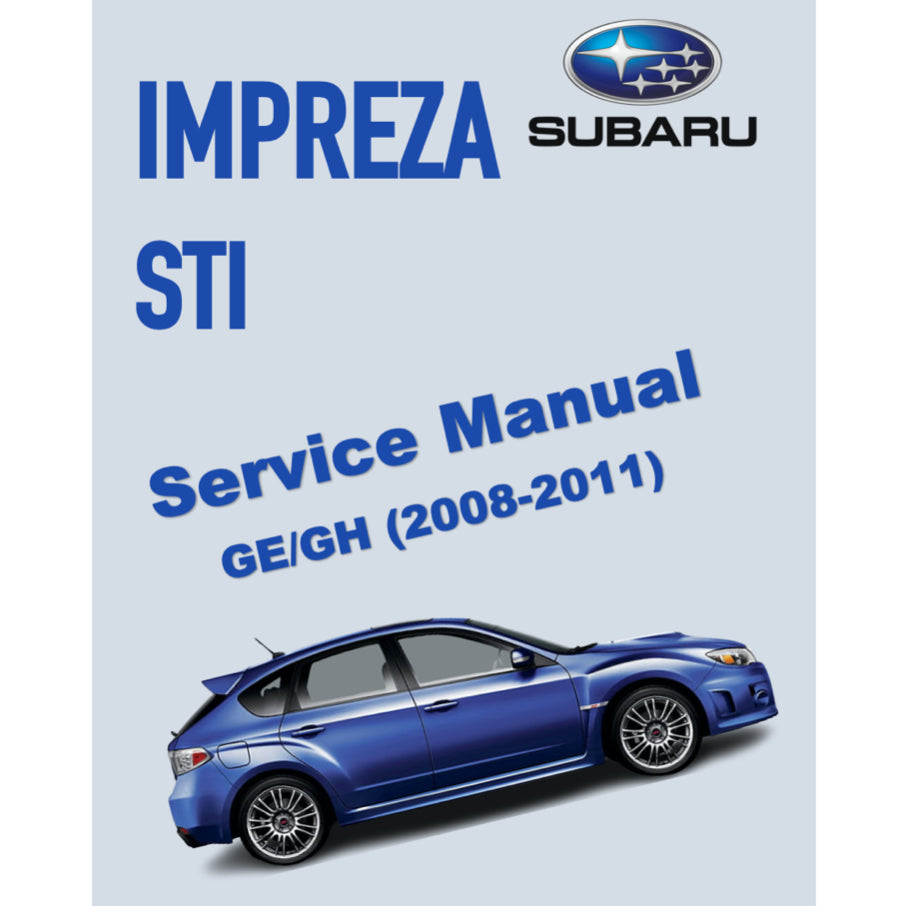 SUBARU IMPREZA GE/GH (2008-2011) SERVICE WORKSHOP MANUAL - Image 2