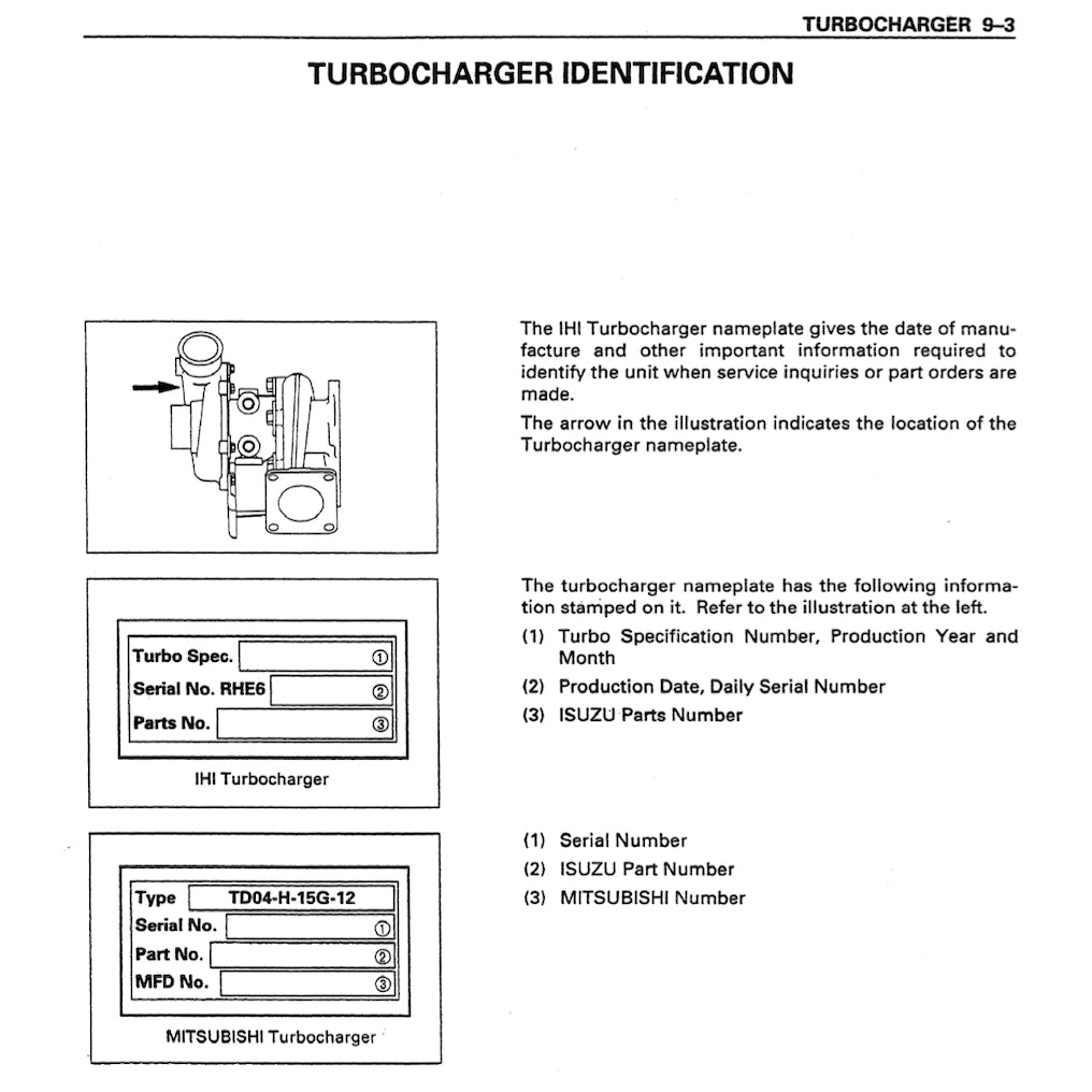 ISUZU ENGINE 4BG1/4BG1T/6BG1 SERVICE WORKSHOP MANUAL - Image 9