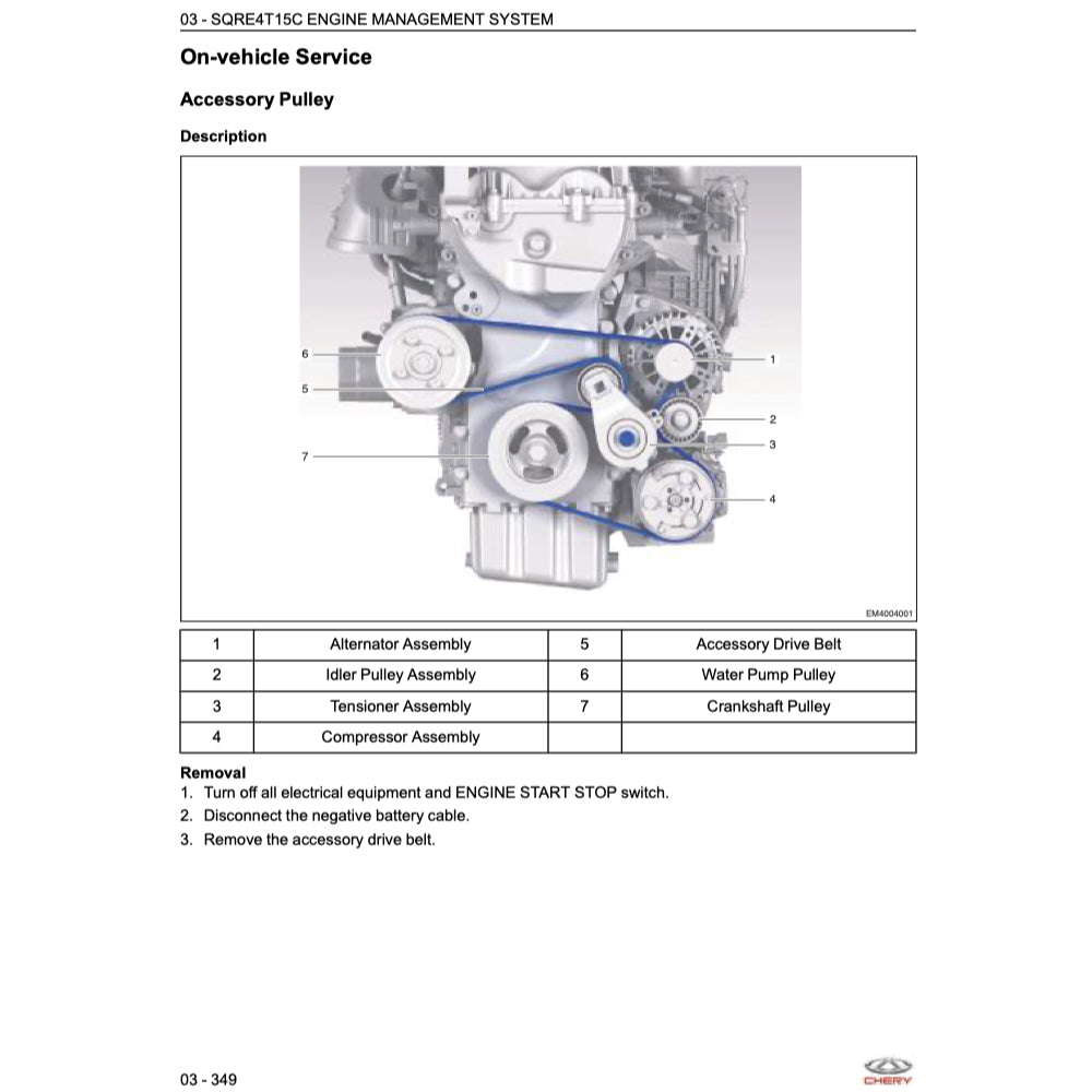 CHERY OMODA 5 (2023+) SERVICE WORKSHOP MANUAL - Image 10