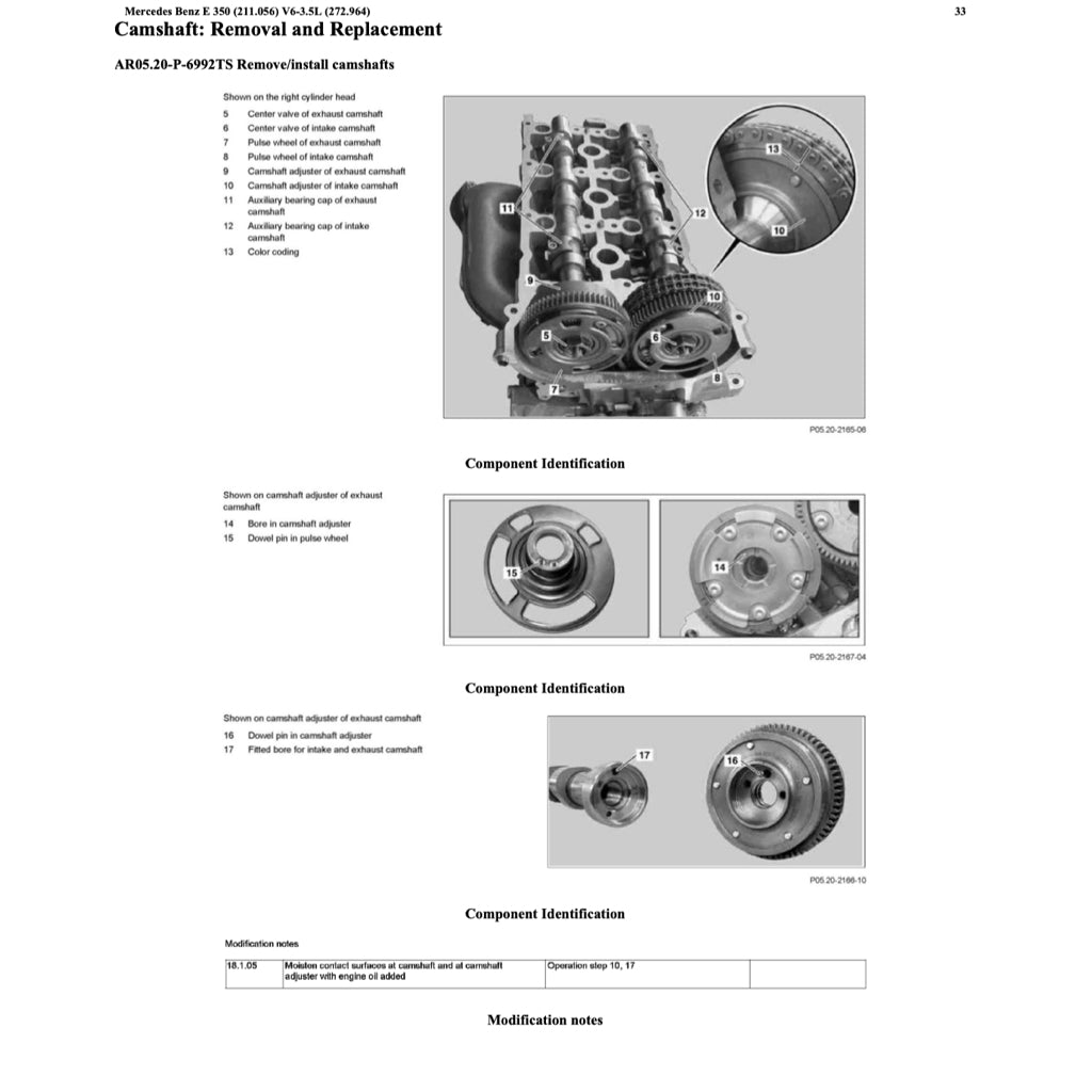 MERCEDES-BENZ E-CLASS W211 E350 M272 (2002-2009) SERVICE WORKSHOP MANUAL - Image 10