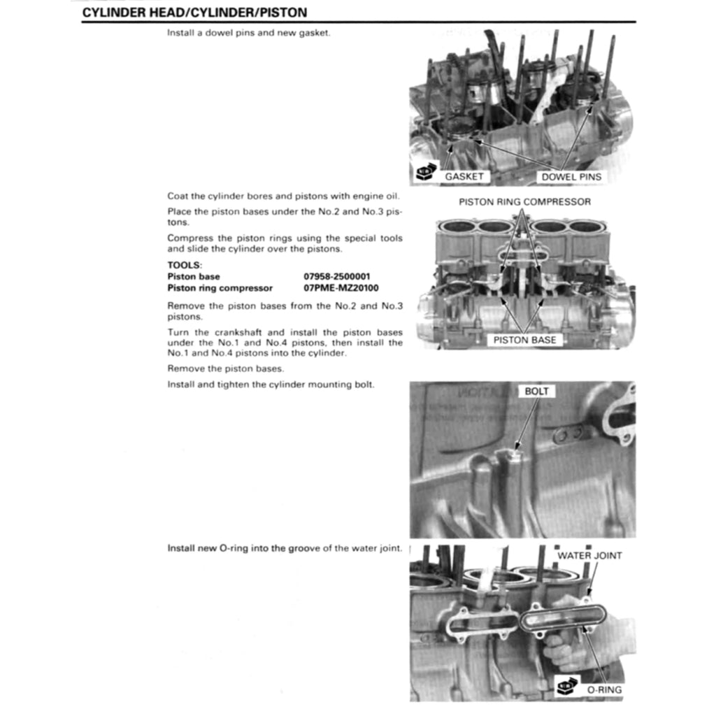 HONDA CB1300F SUPER FOUR SC54 (2003-2013) SERVICE WORKSHOP MANUAL + PARTS CATALOGUE + OWNER'S MANUAL - Image 10