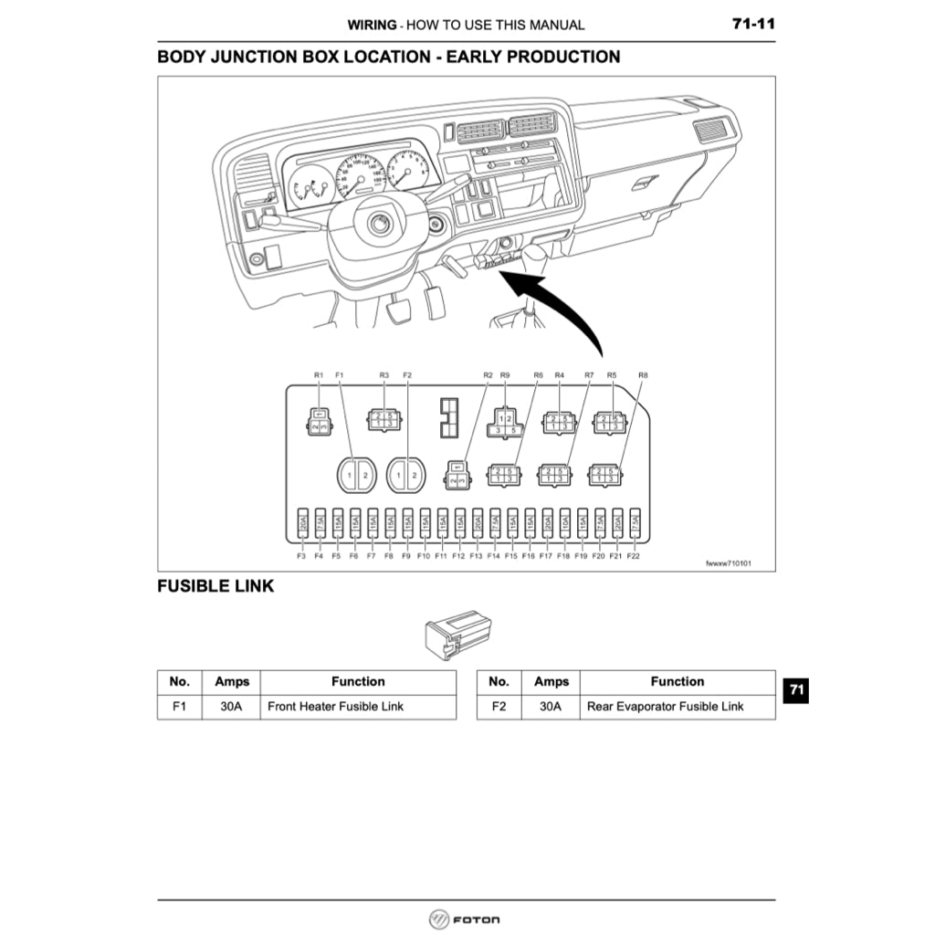 FOTON VIEW C2 (2011-2016) SERVICE WORKSHOP MANUAL - Image 9