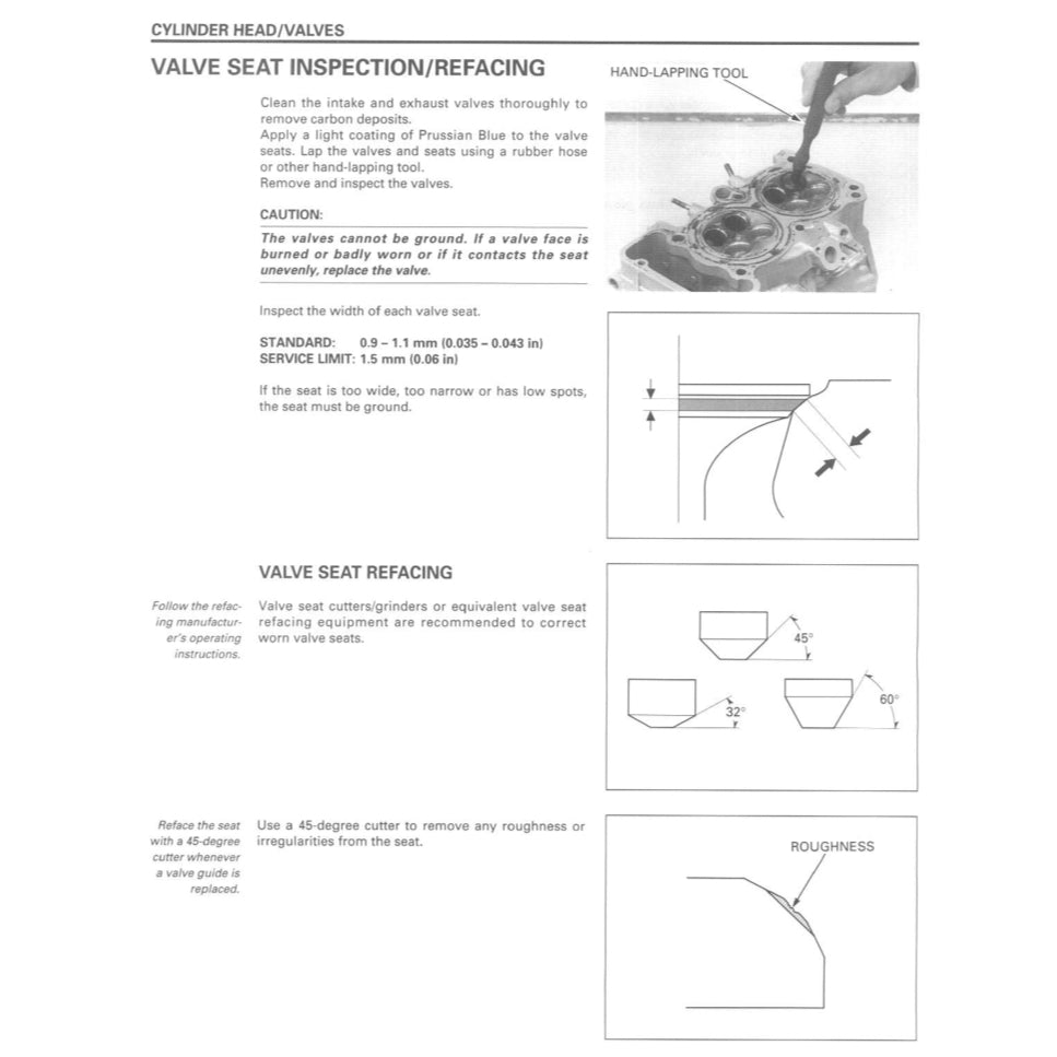 HONDA VFR800 Fi INTERCEPTOR (1997-2001) SERVICE WORKSHOP MANUAL + OWNER'S MANUAL - Image 9