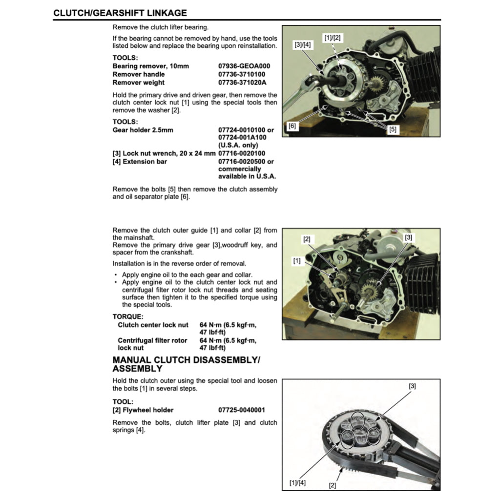 HONDA MSX125 GROM (2013-2018) SERVICE WORKSHOP MANUAL + PARTS CATALOGUE + OWNER'S MANUAL - Image 7