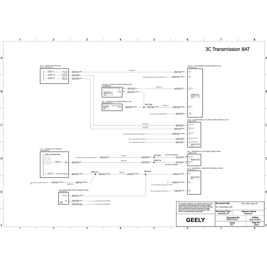 GEELY XINGYUE L / MONJAR0 KX11 (2022+) SERVICE WORKSHOP MANUAL - Image 8