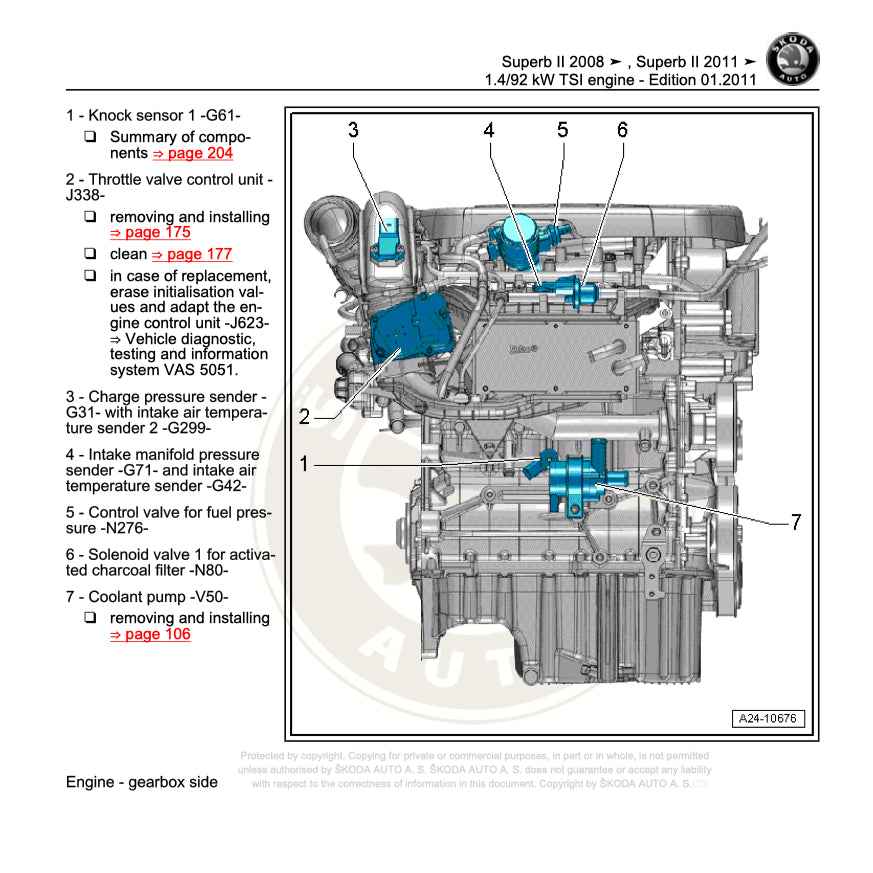 SKODA SUPERB B6 (2005-2014) SERVICE WORKSHOP MANUAL - Image 3