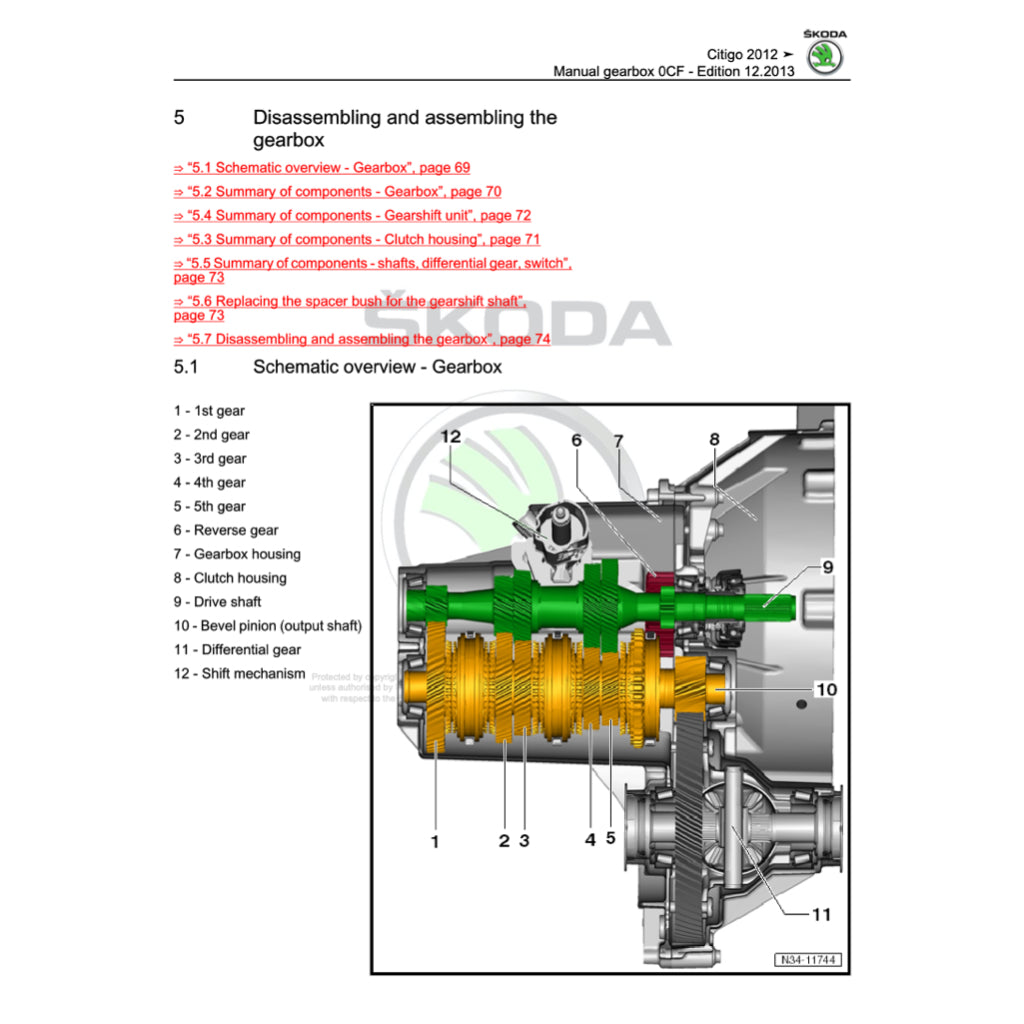 SKODA CITIGO (2011-2020) SERVICE WORKSHOP MANUAL - Image 7