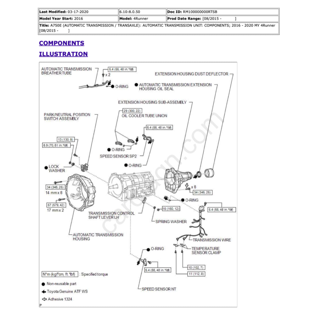 TOYOTA 4RUNNER GRN280/285 (2016+) SERVICE WORKSHOP MANUAL - Image 6