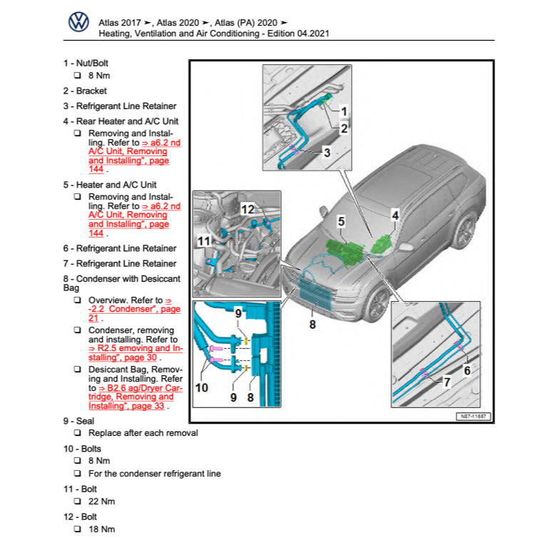 VW ATLAS (2O17-2024) SERVICE WORKSHOP MANUAL - Image 10