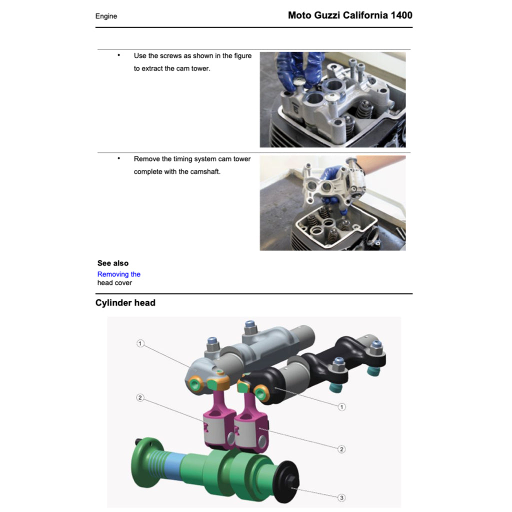 MOTO GUZZI CALIFORNIA 1400 (2013+) SERVICE WORKSHOP MANUAL + PARTS CATALOGUE + OWNER'S MANUAL - Image 9