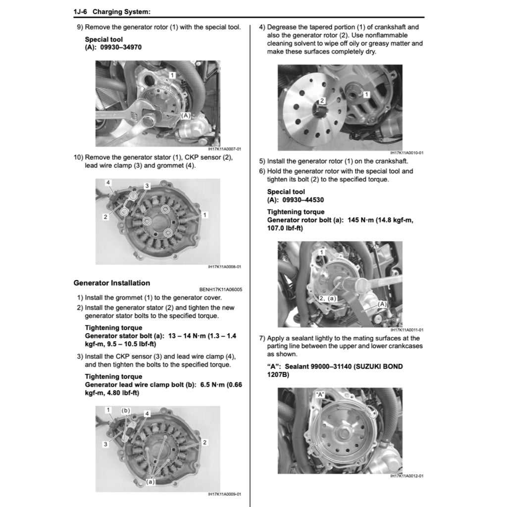 SUZUKI GSXR1000 L7 A/R (2017-2022) SERVICE WORKSHOP MANUAL + PARTS CATALOGUE + OWNER'S MANUAL - Image 10