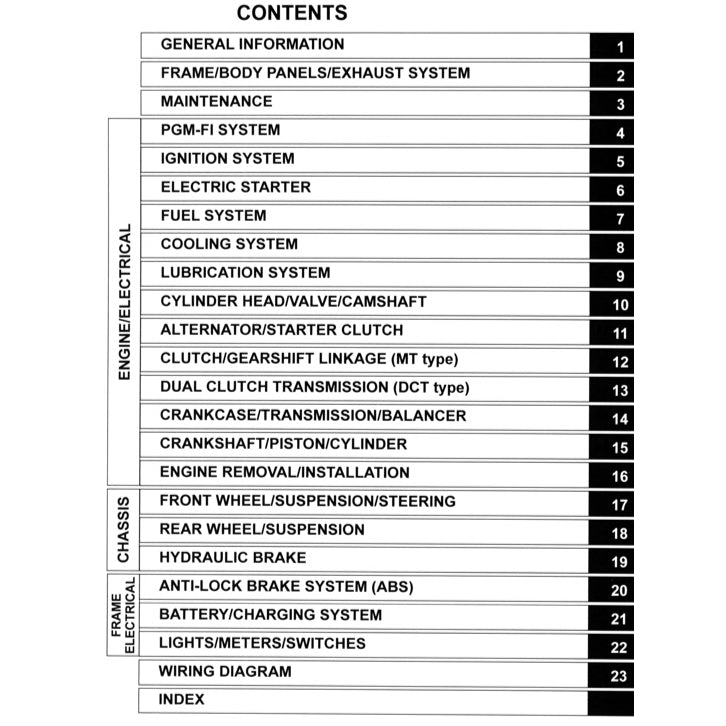 HONDA REBEL CMX1100 (2021+) SERVICE WORKSHOP MANUAL + OWNER'S MANUAL - Image 3