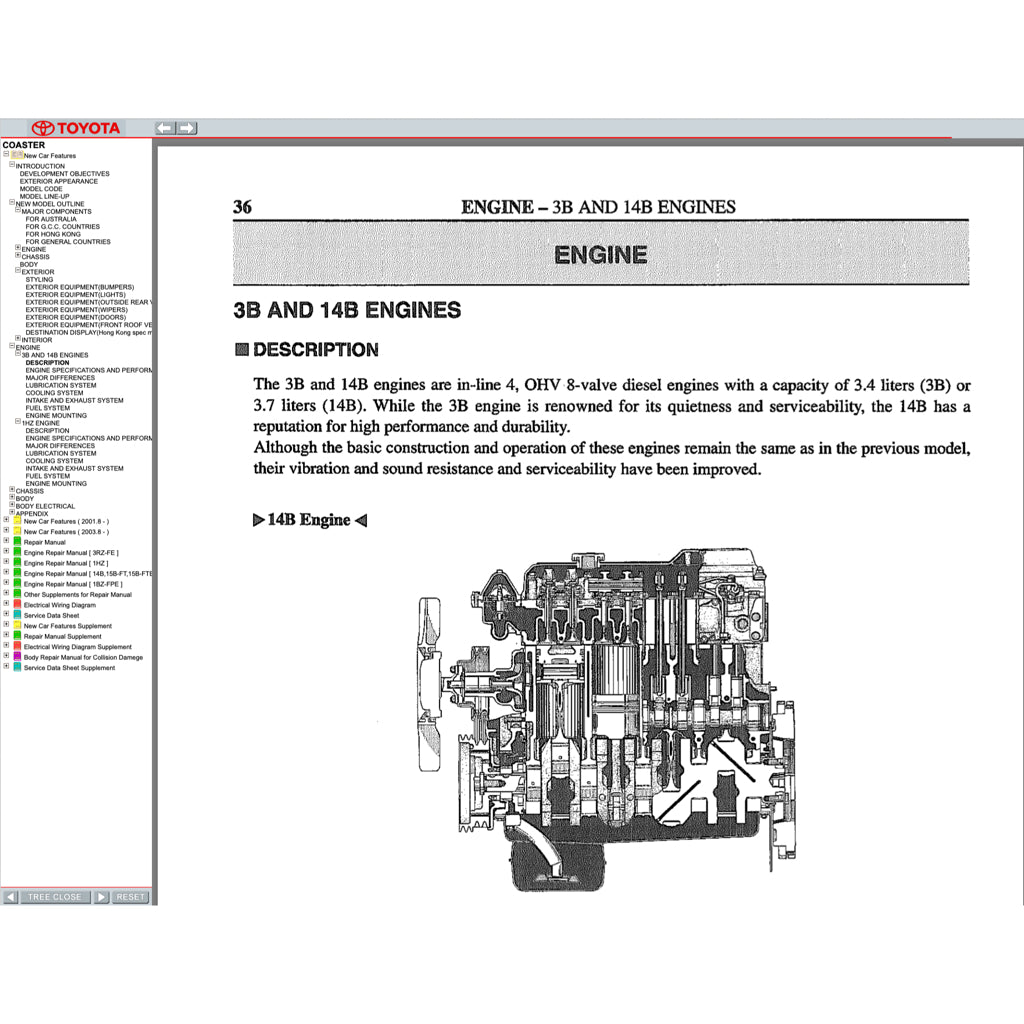 TOYOTA COASTER (1993-2016) SERVICE WORKSHOP MANUAL - Image 4