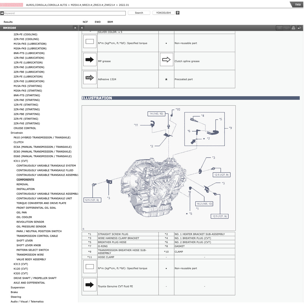 TOYOTA COROLLA ALTIS E210 (2018+) SERVICE WORKSHOP MANUAL - Image 9