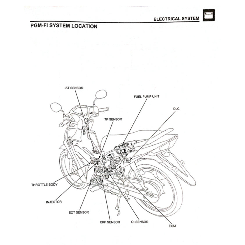 HONDA WAVE ALPHA 110 AFP1100SF (2023+) SERVICE WORKSHOP MANUAL + PARTS CATALOGUE +OWNER'S MANUAL - Image 8