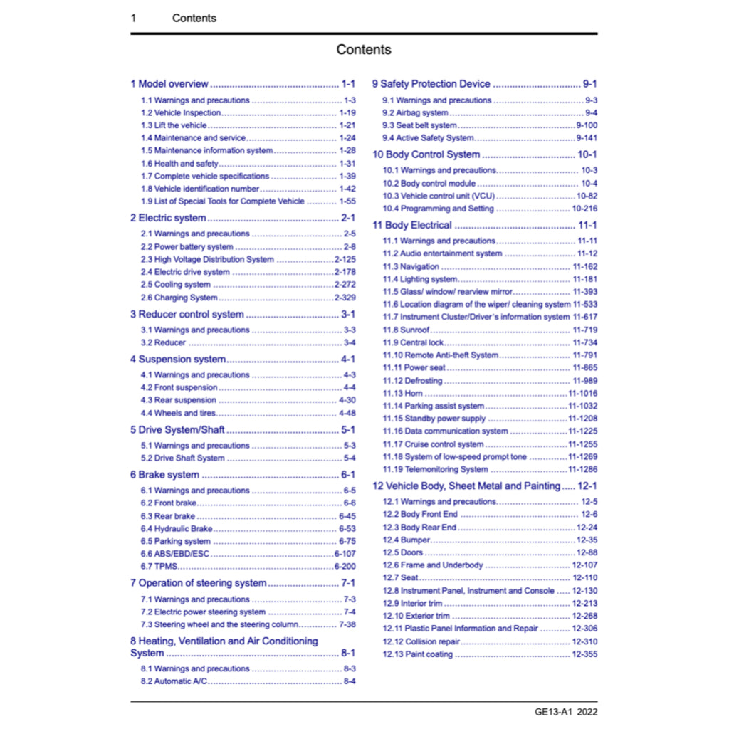 GEELY GEOMETRY-C (2023+) SERVICE WORKSHOP MANUAL - Image 3