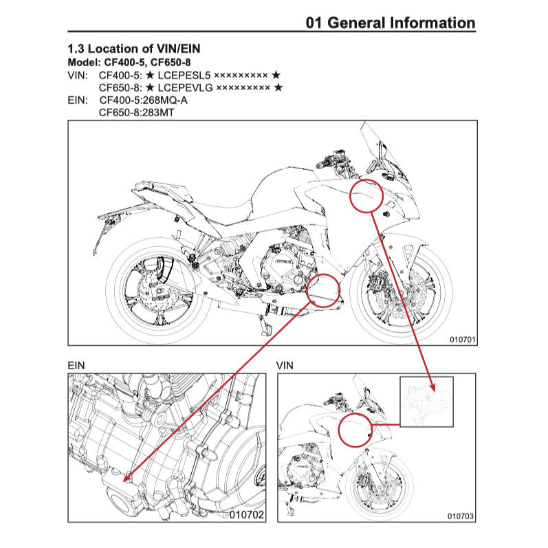 CFMOTO 650GT (2019-2021) SERVICE WORKSHOP MANUAL + PARTS CATALOGUE+ OWNER'S MANUAL - Image 4