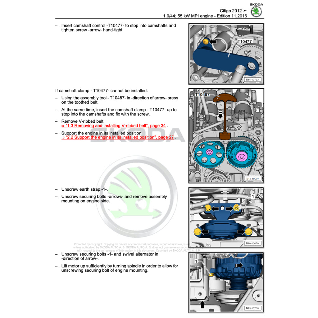 SKODA CITIGO (2011-2020) SERVICE WORKSHOP MANUAL - Image 5
