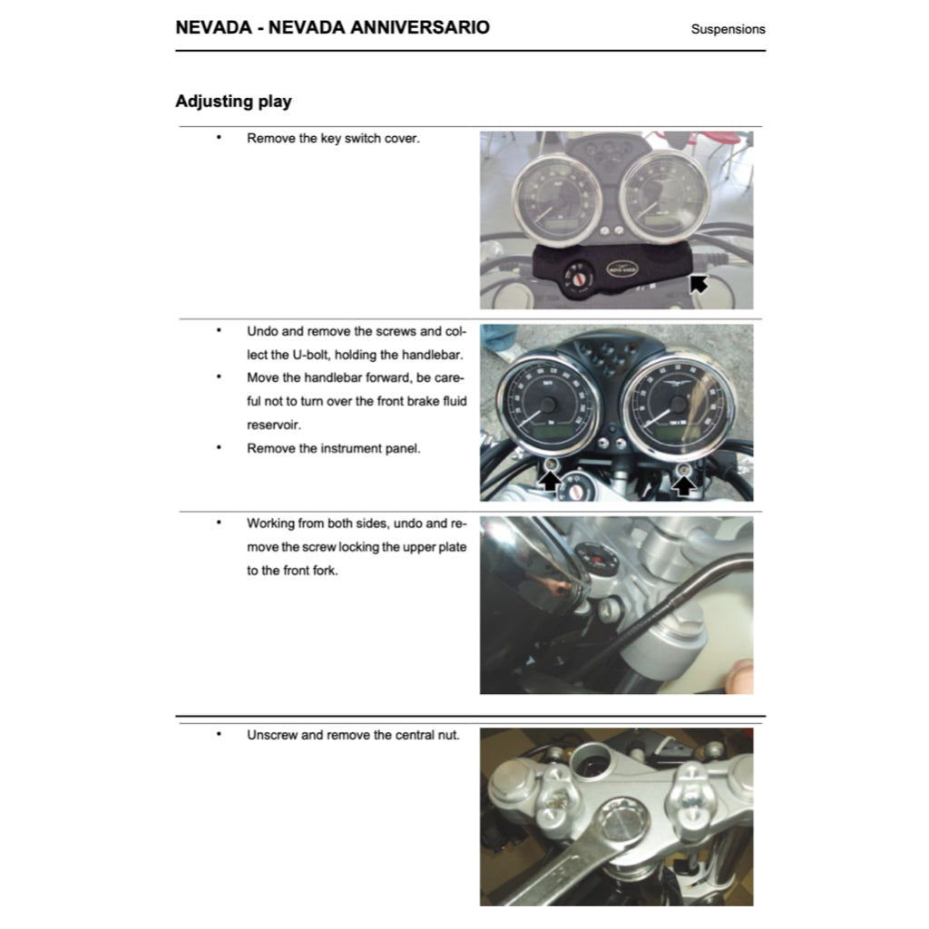MOTO GUZZI NEVADA / ANNIVERSARIO 750 (2012+) SERVICE WORKSHOP MANUAL + PARTS CATALOGUE + OWNER'S MANUAL - Image 7