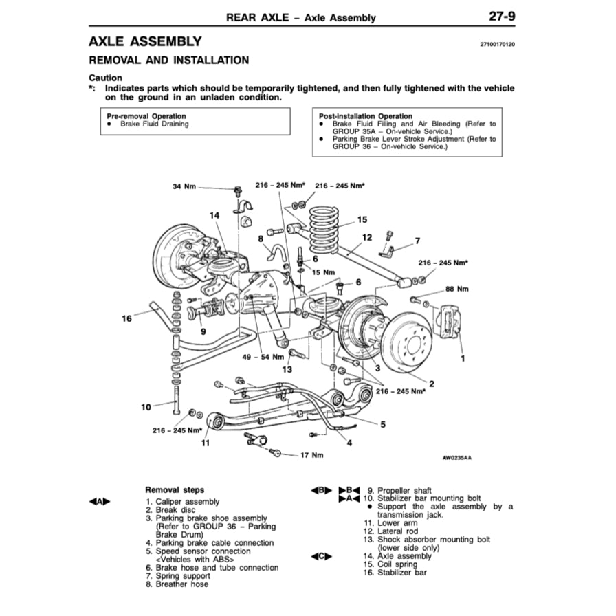 MITSUBISHI PAJERO SPORT (1996-2008) SERVICE WORKSHOP MANUAL - Image 9