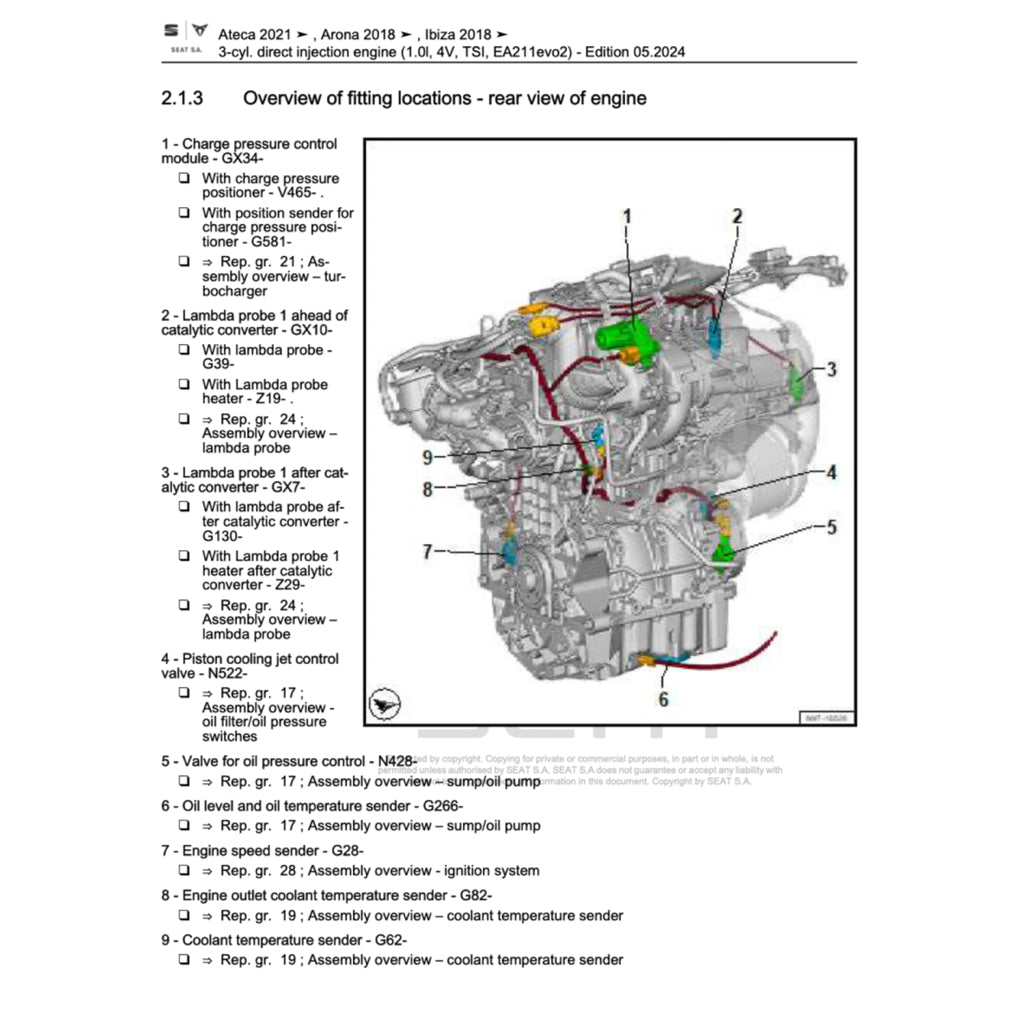 SEAT IBIZA 6F (2017+) SERVICE WORKSHOP MANUAL - Image 3