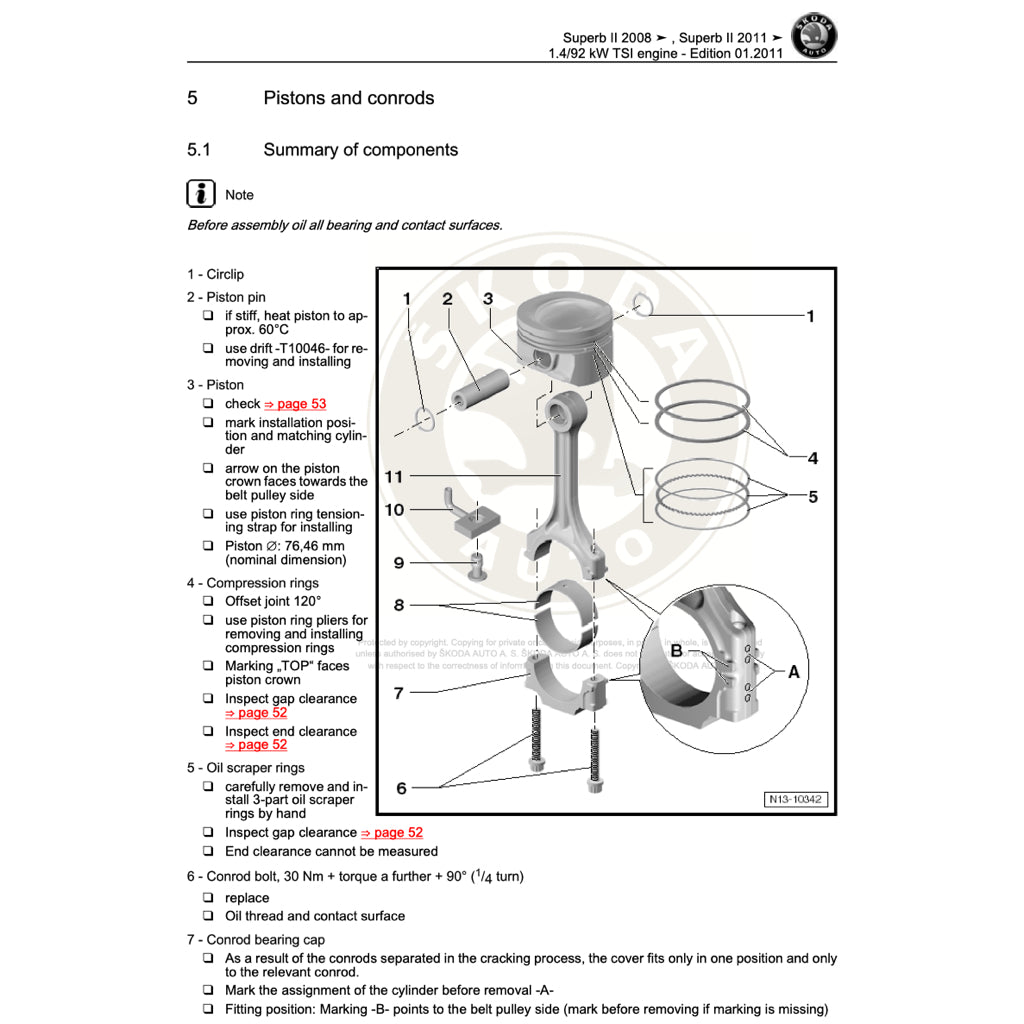 SKODA SUPERB B6 (2005-2014) SERVICE WORKSHOP MANUAL - Image 6
