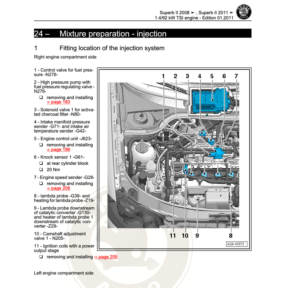 SKODA SUPERB B6 (2005-2014) SERVICE WORKSHOP MANUAL - Image 4