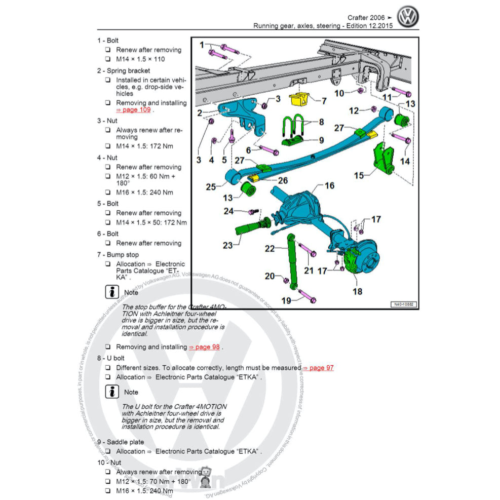 VW CRAFTER 2E/2F (2006-2017) SERVICE WORKSHOP MANUAL - Image 8
