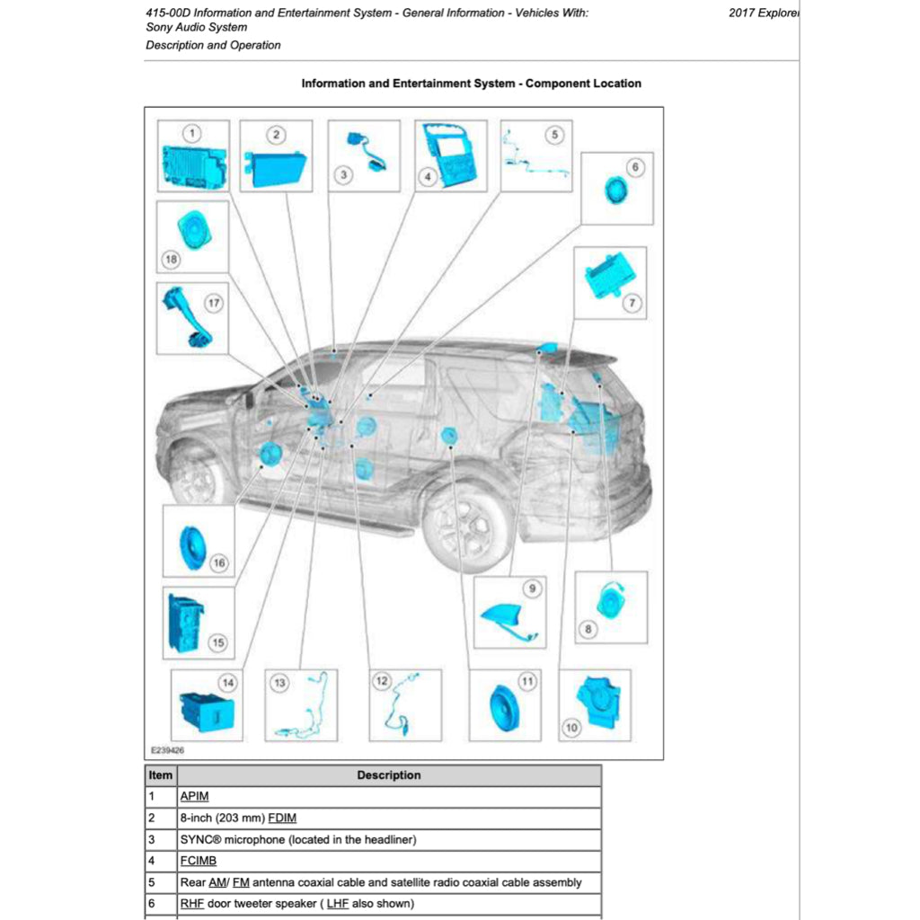 FORD EXPLORER U502 (2011-2019) SERVICE WORKSHOP MANUAL - Image 10