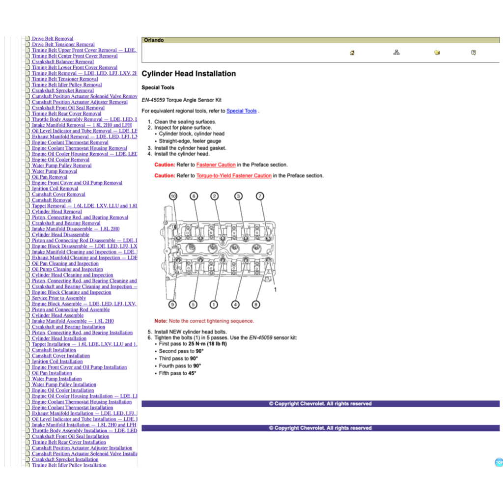 CHEVROLET ORLANDO (2011-2014) SERVICE WORKSHOP MANUAL - Image 10