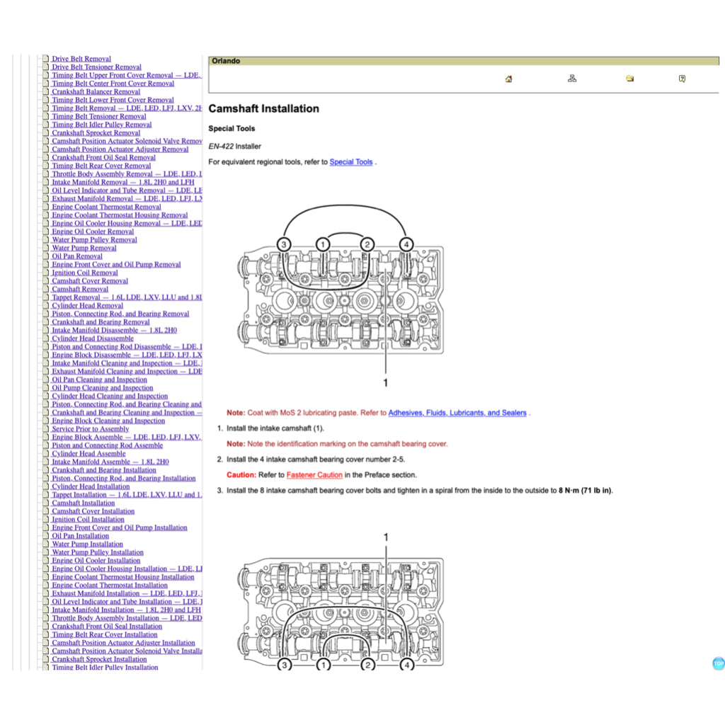 CHEVROLET ORLANDO (2011-2014) SERVICE WORKSHOP MANUAL - Image 9