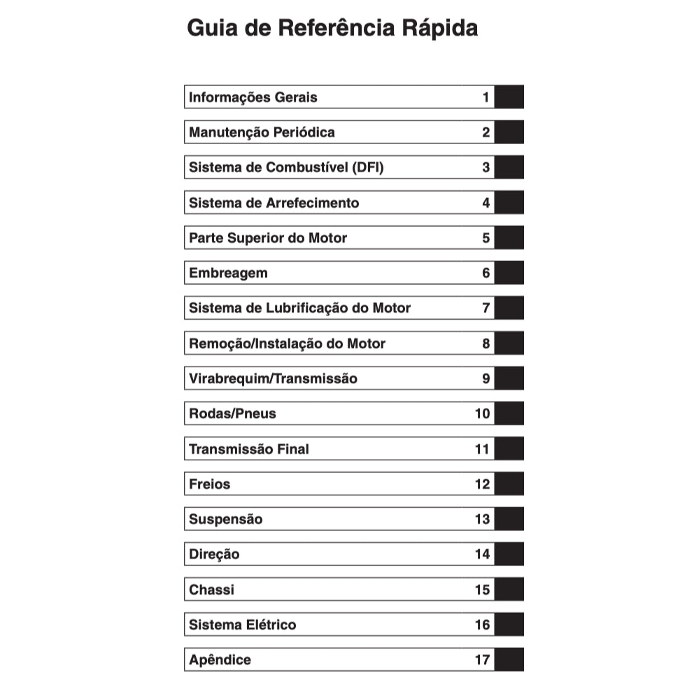 MANUAL DE SERVIÇO KAWASAKI Z300 (2015-2019) + CATÁLOGO DE PEÇAS + MANUAL DO PROPRIETÁRIO - Image 3