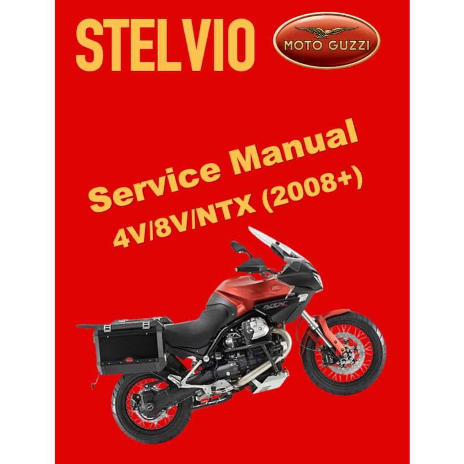 MOTO GUZZI STELVIO 4V/8V/NTX (2008+) SERVICE WORKSHOP MANUAL + PARTS CATALOGUE + OWNER'S MANUAL - Image 2