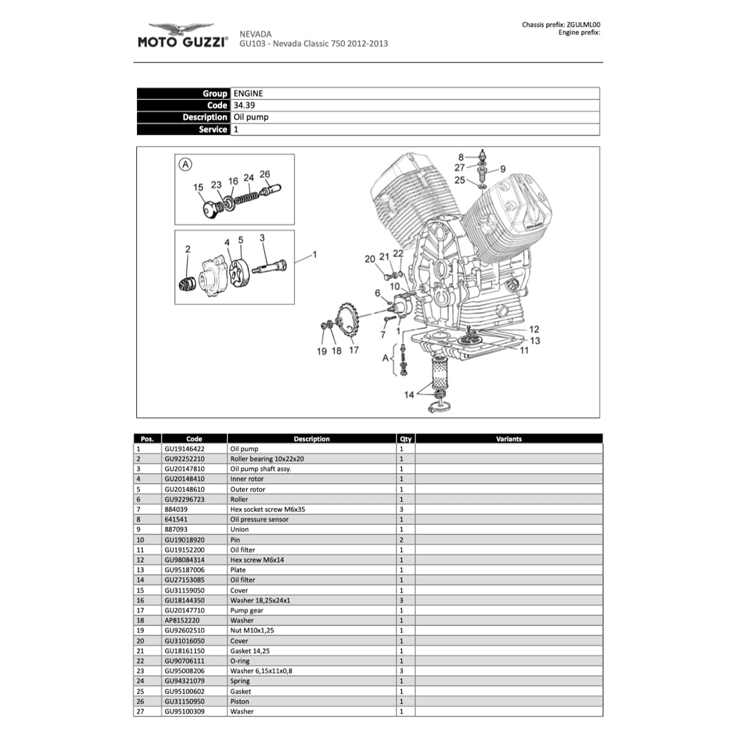 MOTO GUZZI NEVADA / ANNIVERSARIO 750 (2012+) SERVICE WORKSHOP MANUAL + PARTS CATALOGUE + OWNER'S MANUAL - Image 9