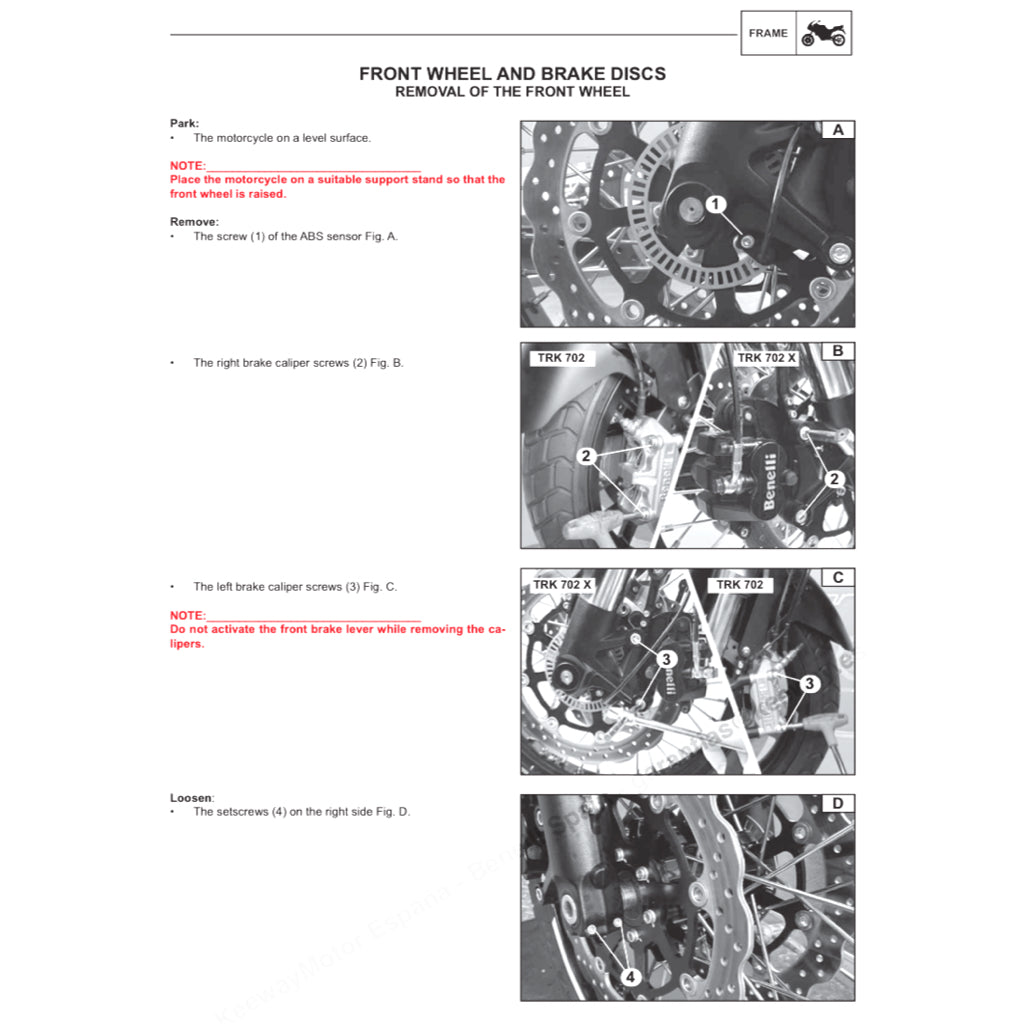 BENELLI TRK702 X BJ700-5F (2022+) SERVICE WORKSHOP MANUAL + PARTS CATALOGUE + OWNER'S MANUAL - Image 9