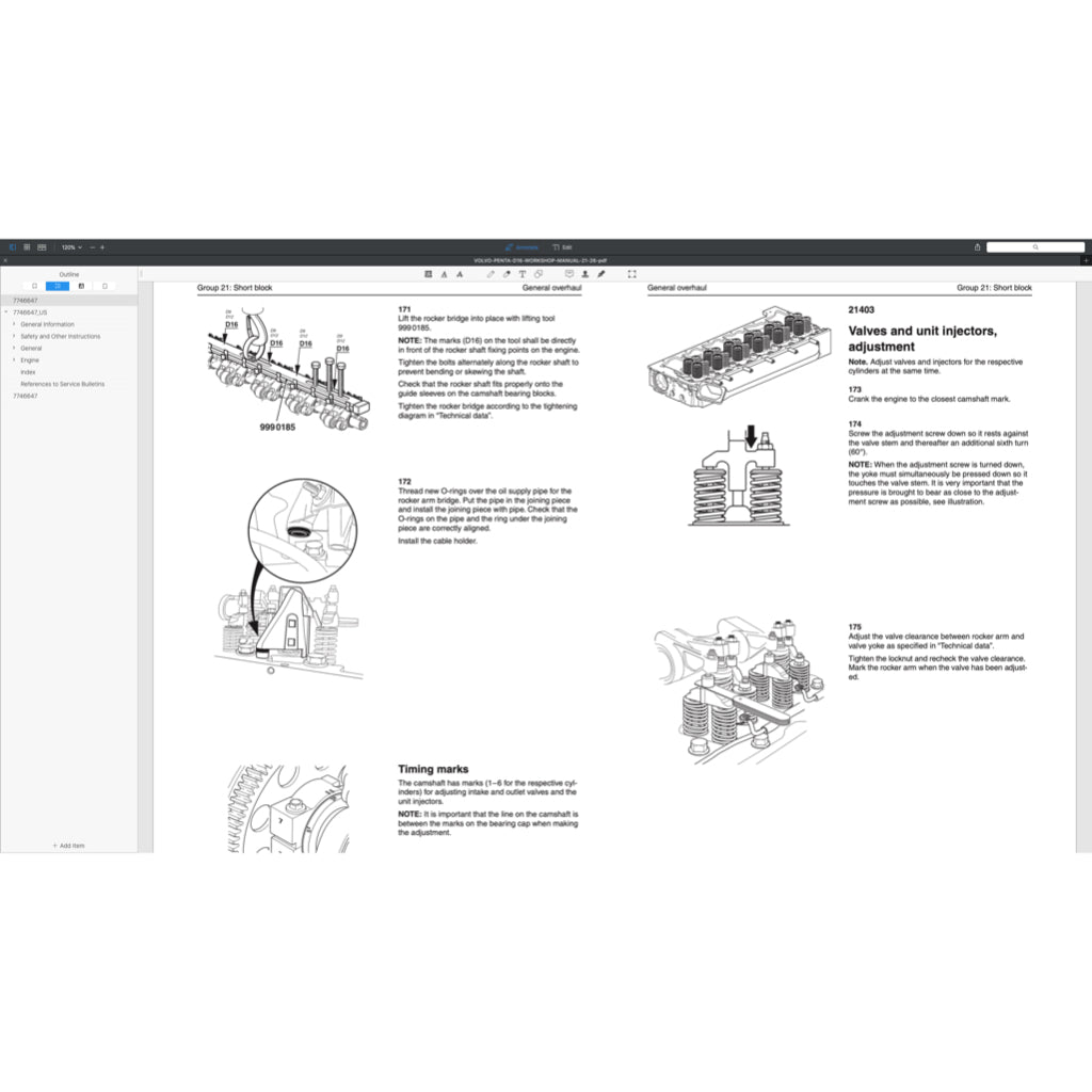 VOLVO PENTA DIESEL ENGINE D SERIES ( D3 D4 D6 D9 D12 D13 D16) SERVICE REPAIR WORKSHOP MANUAL - Image 6