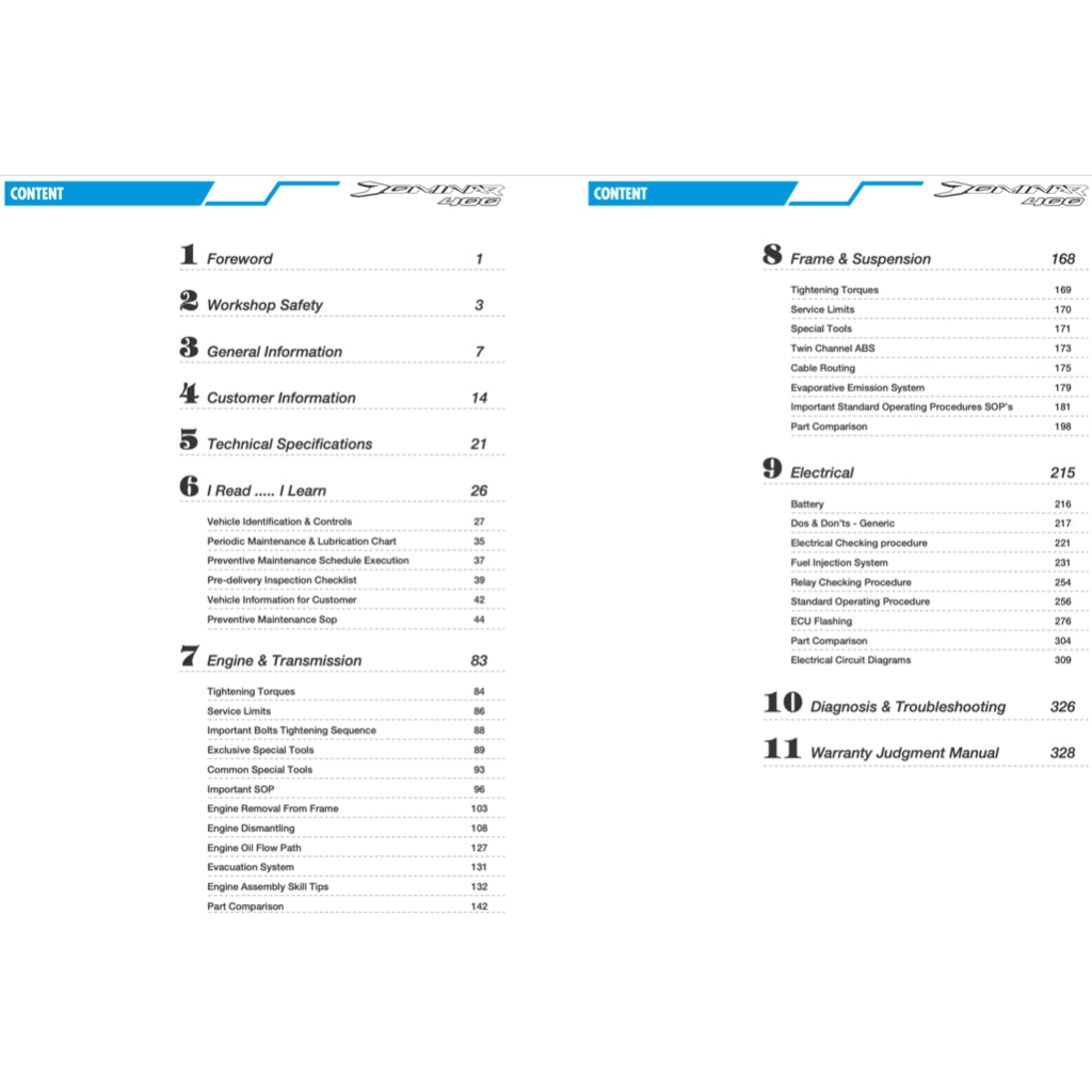 MODENAS DOMINAR 400 400UG (2017-2023) SERVICE WORKSHOP MANUAL + PARTS CATALOGUE +OWNER'S MANUAL - Image 3