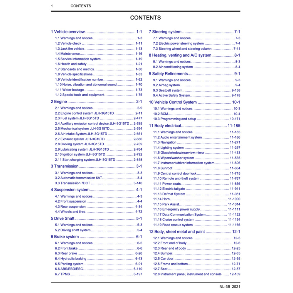 GEELY BOYUE / ATLAS PRO NL-3B (2021-2024) SERVICE WORKSHOP MANUAL - Image 3