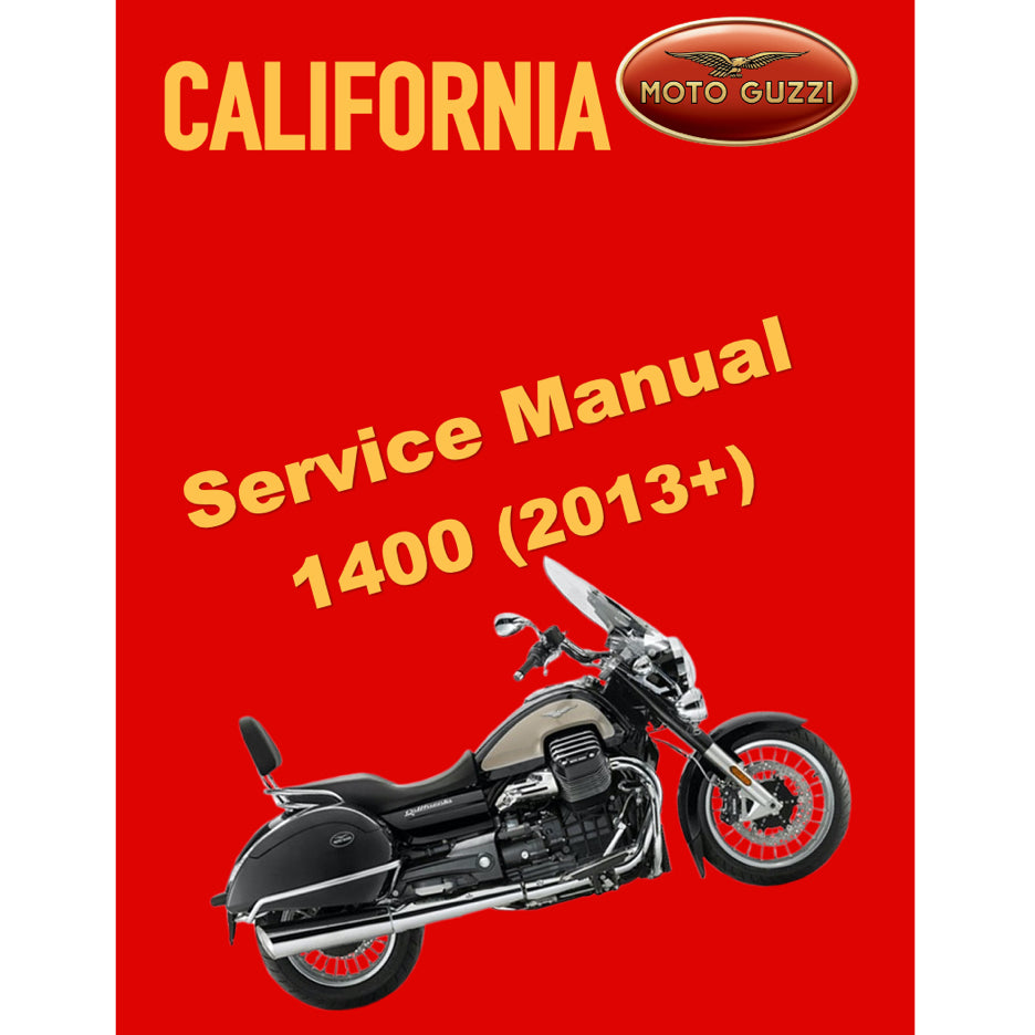 MOTO GUZZI CALIFORNIA 1400 (2013+) SERVICE WORKSHOP MANUAL + PARTS CATALOGUE + OWNER'S MANUAL - Image 2
