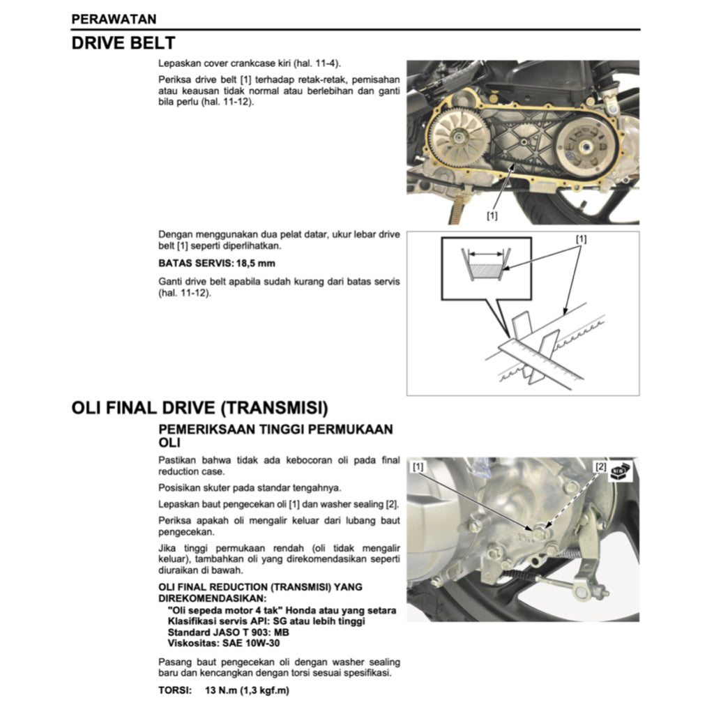 HONDA BEAT 110 PGM-FI (2012-2020) SERVICE WORKSHOP MANUAL + PARTS CATALOGUE + OWNER'S MANUAL - BAHASA INDONESIA - Image 6