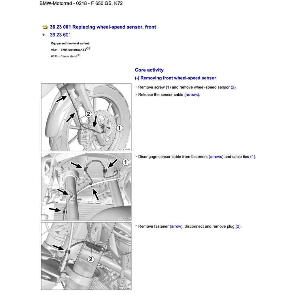 BMW F650 GS K72 (2008-2012) SERVICE WORKSHOP MANUAL + RIDER'S MANUAL - Image 6