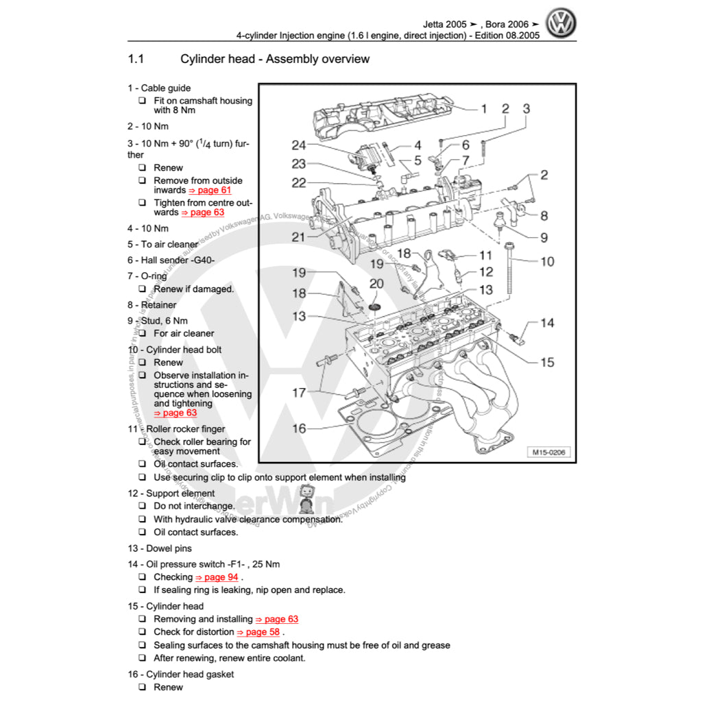 VW JETTA A5 (2005-2010) SERVICE WORKSHOP MANUAL - Image 4